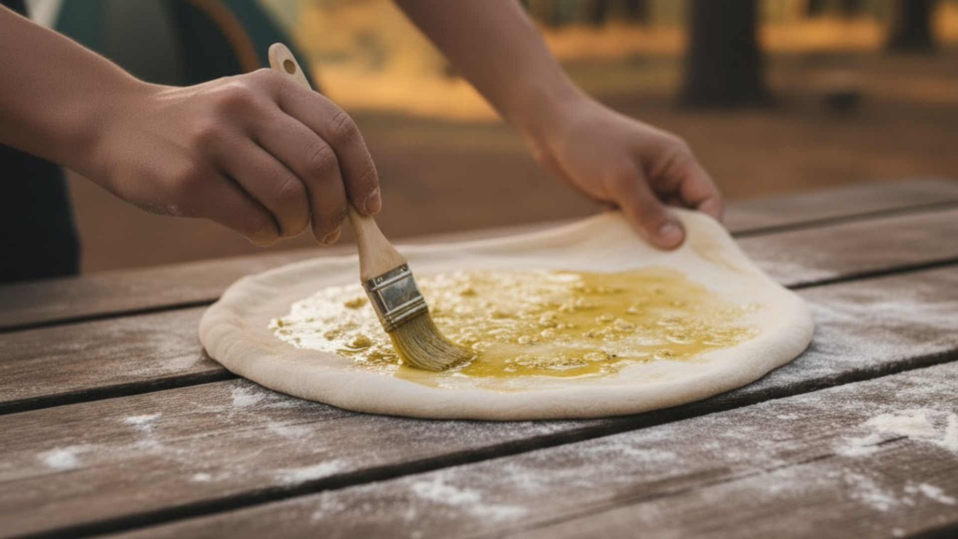 add olive oil and garlic