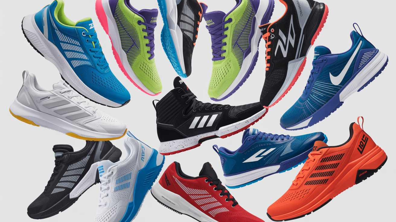 athletic sport shoes