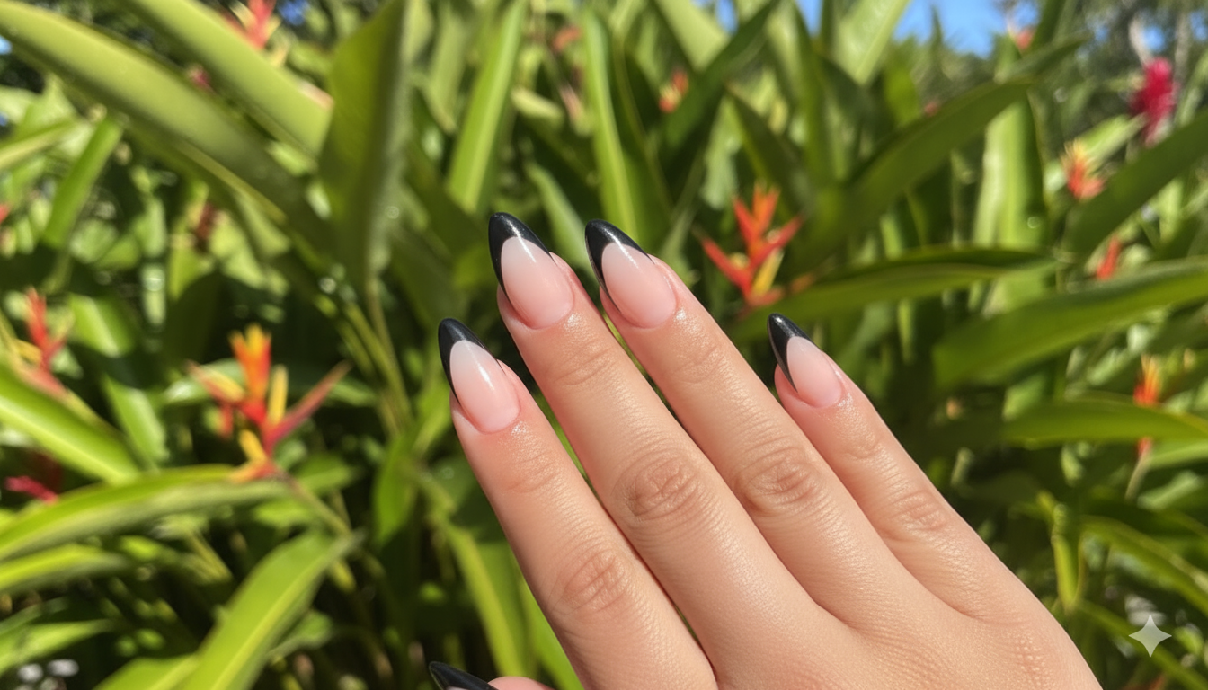 black french manicure