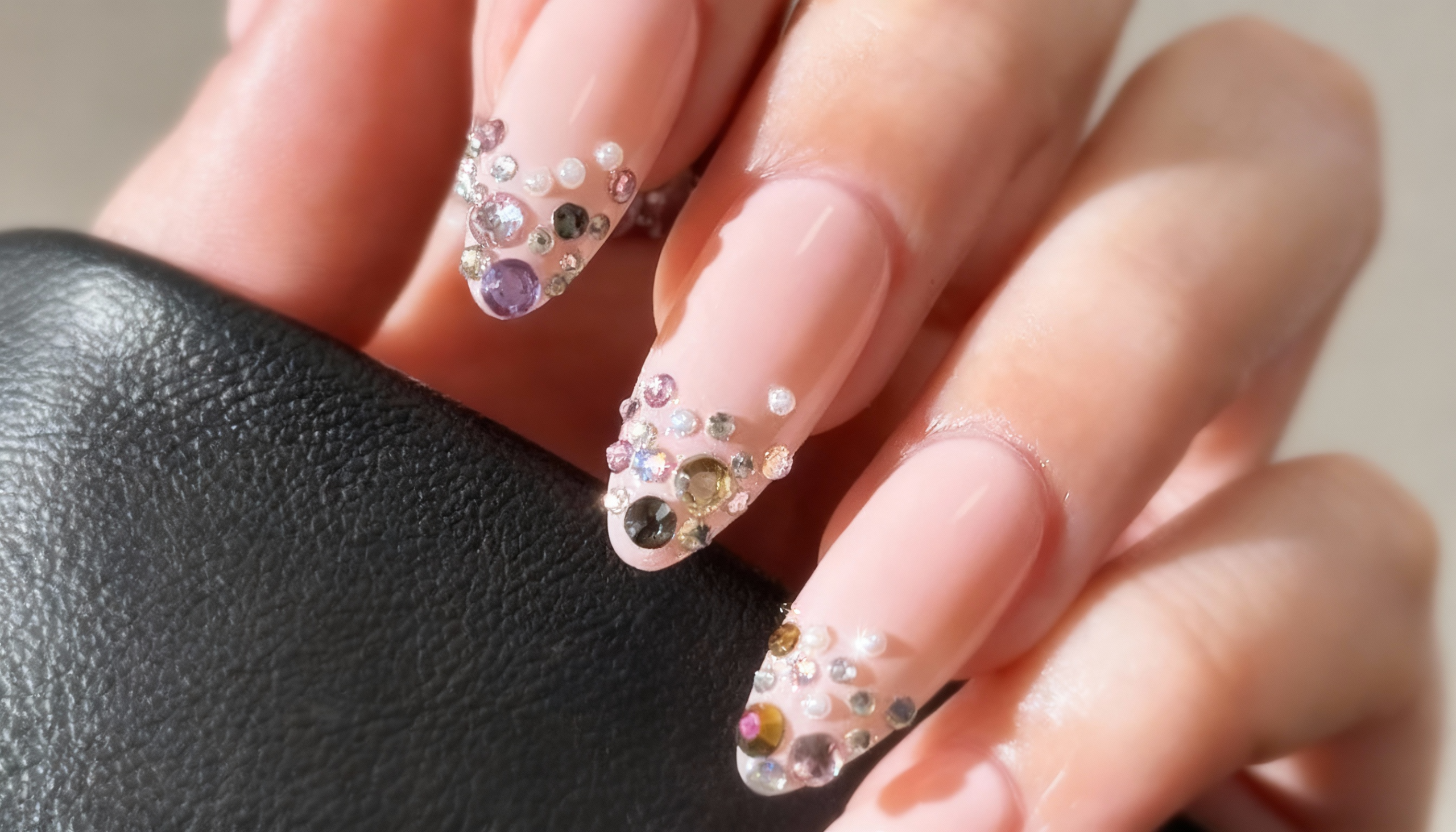 crystal french tips