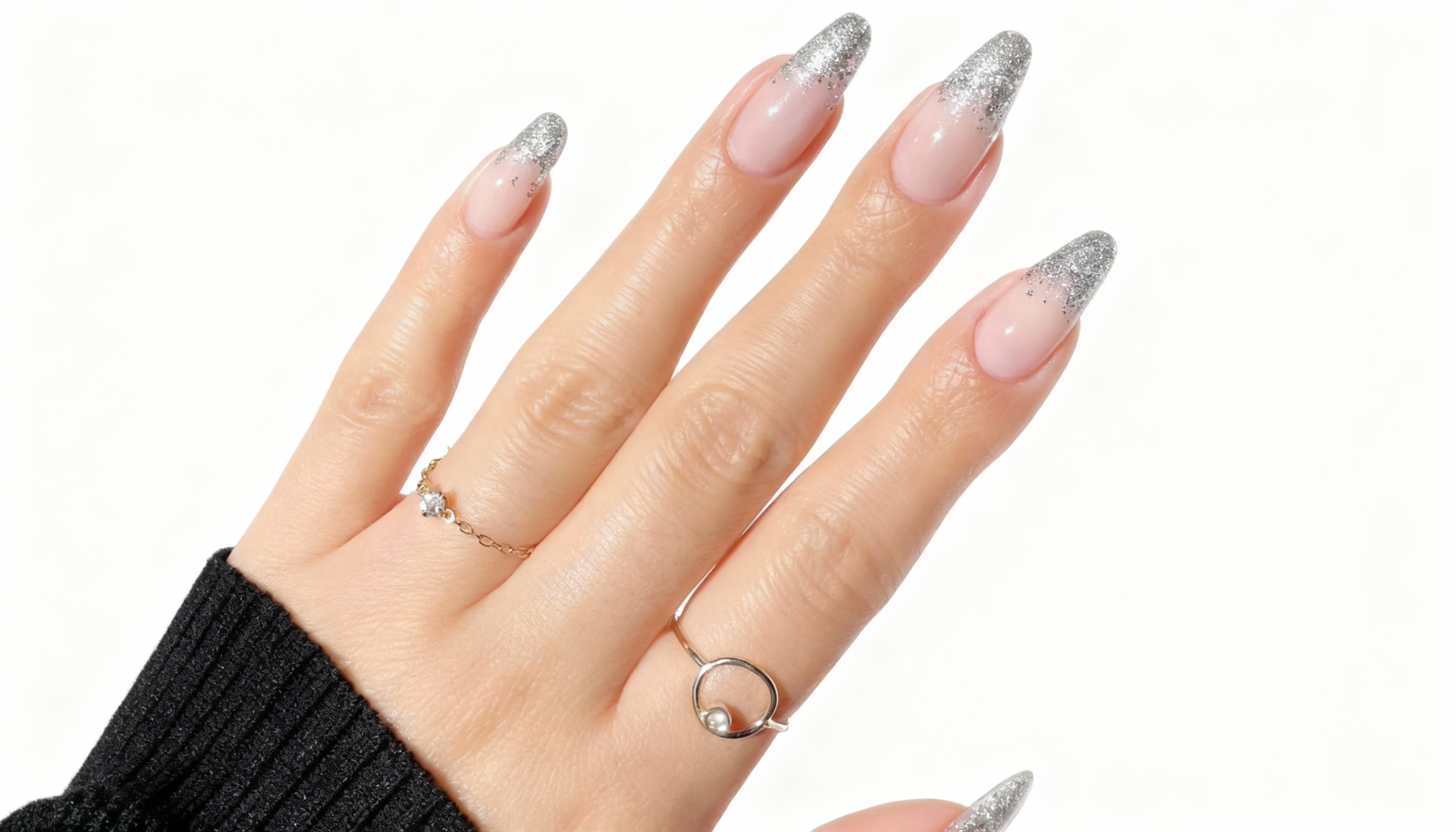 glitter bomb french tip