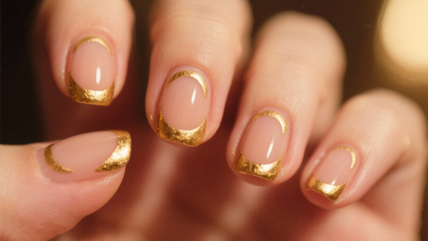 half moon french tips reverse french