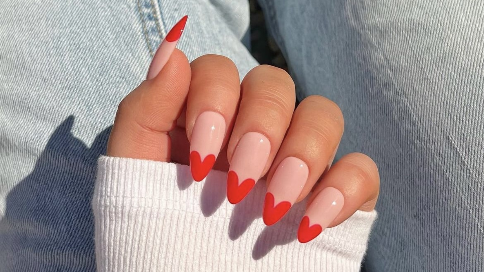 heart shaped french tips