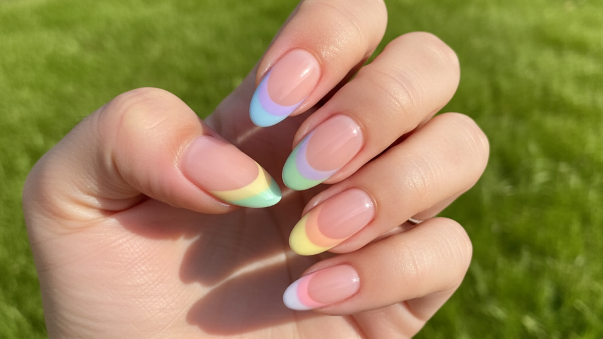 rainbow french tips