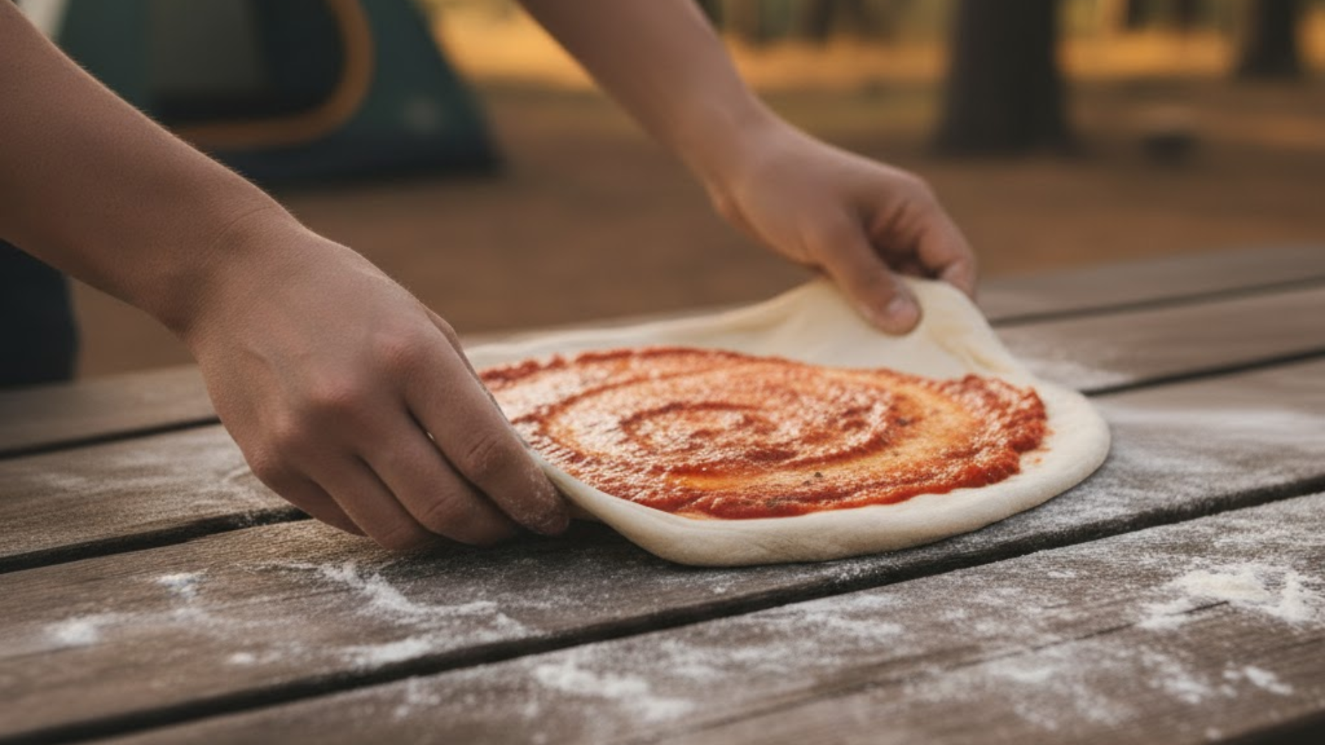 spread the tomato sauce